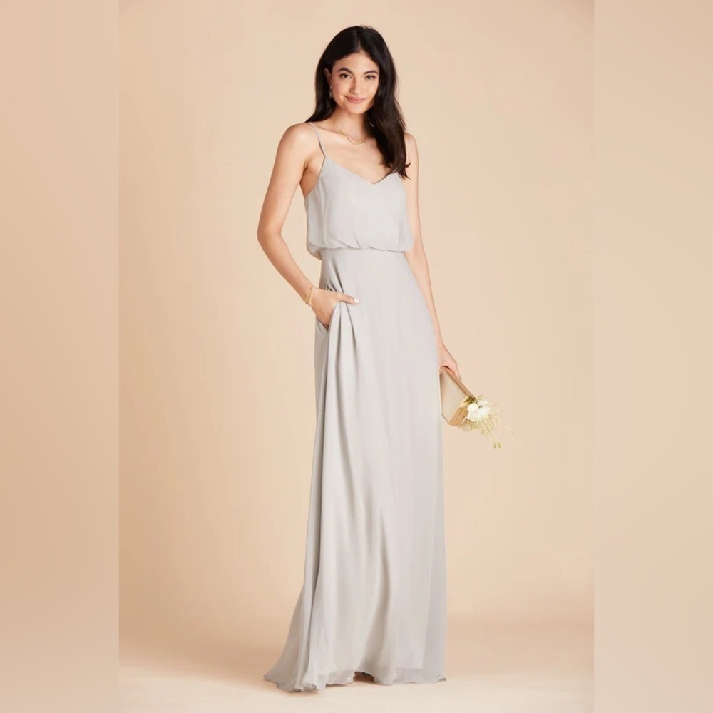 NWT Birdy Grey Gwennie Dress in Chiffon Dove Gray